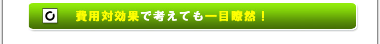 費用対効果で考えても一目瞭然！